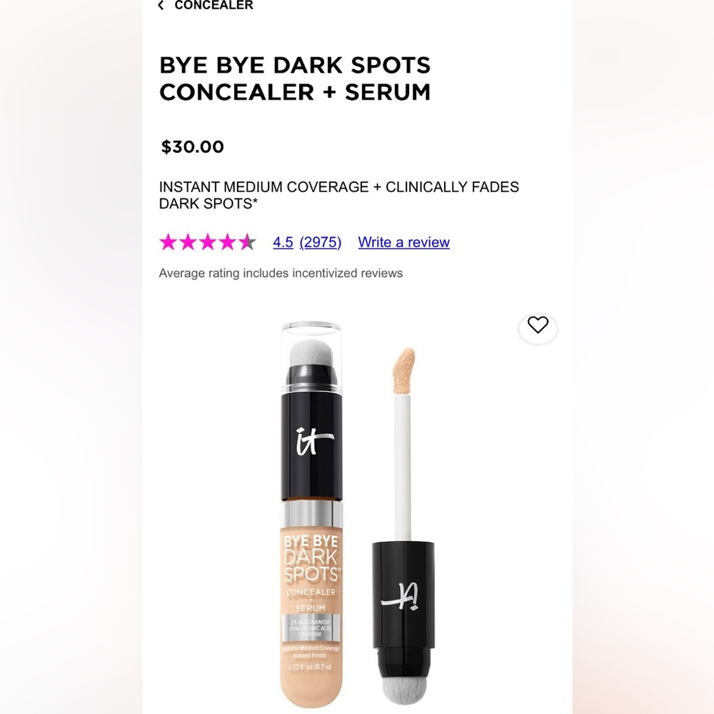 IT Cosmetics Medium Coverage Concealer - Cream